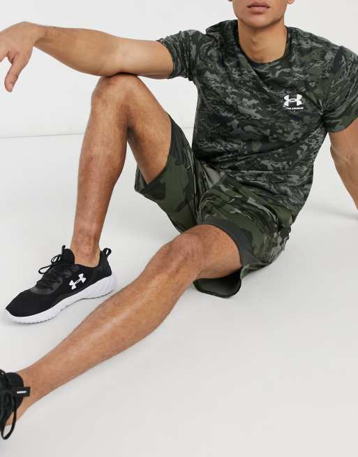 Under Armour Training Stretch shorts in khaki camo