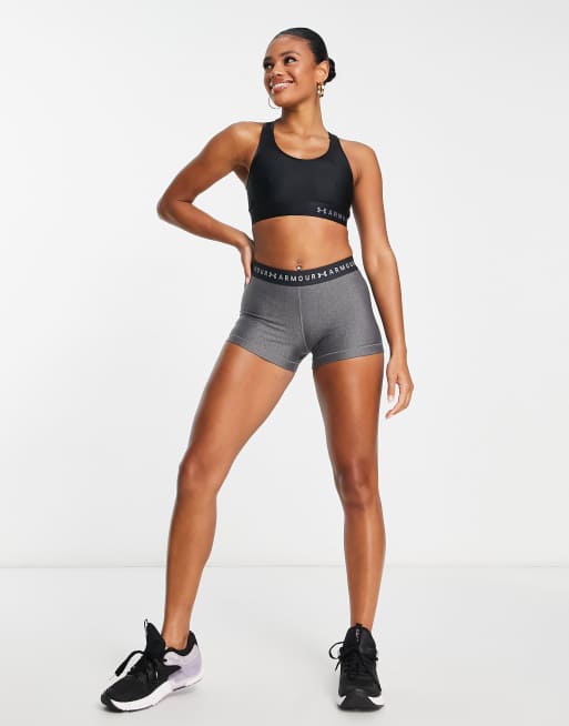 Under Armour – Training – Svart sportbehå med medelhögt stöd och nyckelhålsöppning baktill, 4 av 4