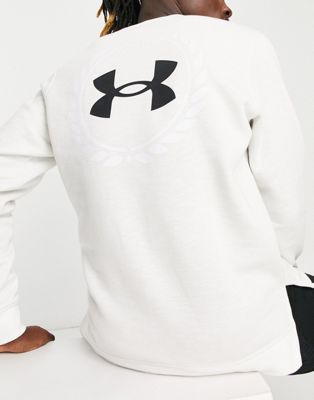 Under Armour Training sweatshirt with back print in stone