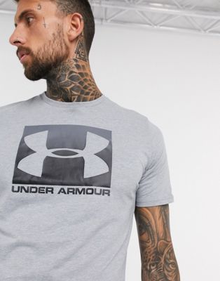 T-shirts et débardeurs Under Armour - Training - T-shirt à logo carré - Gris