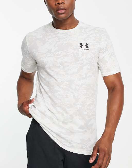 Under Armour CAMO - Print T-shirt - white/grey/white 