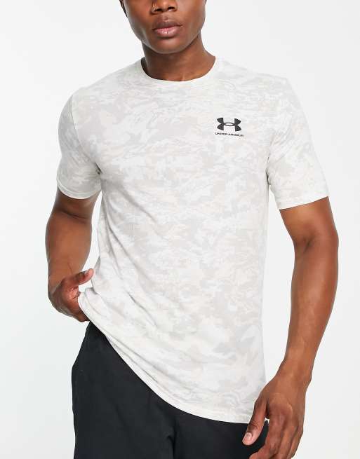 Under Armour - Training - T-shirt met camouflageprint in wit