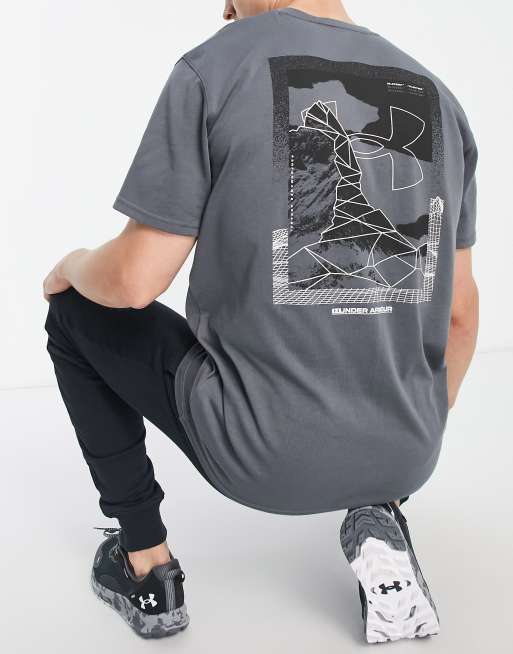 Under Armour Training tshirt with backprint in dark gray ASOS