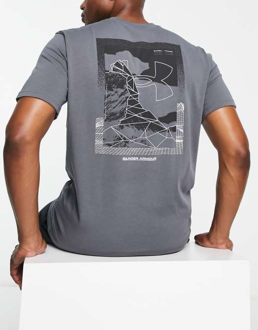 Under Armour Training t-shirt with backprint in gray