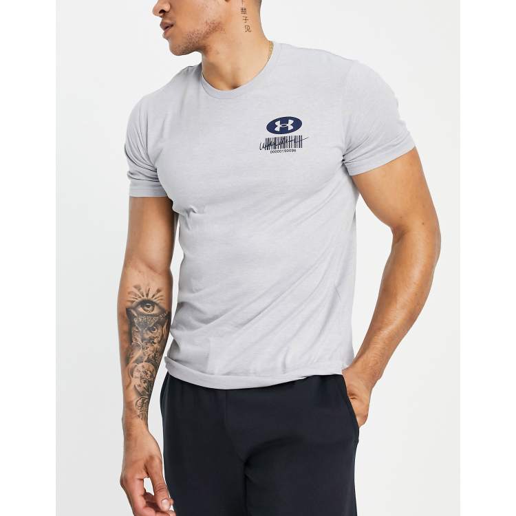 Under Armour Training t-shirt with backprint in gray