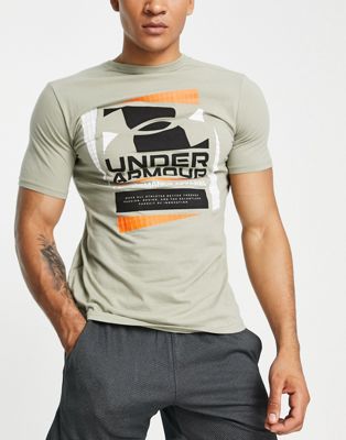 Under Armour Training t-shirt with logo back print in stone