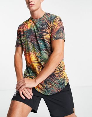 Under Armour Training t-shirt with palm print in multi - ASOS Price Checker