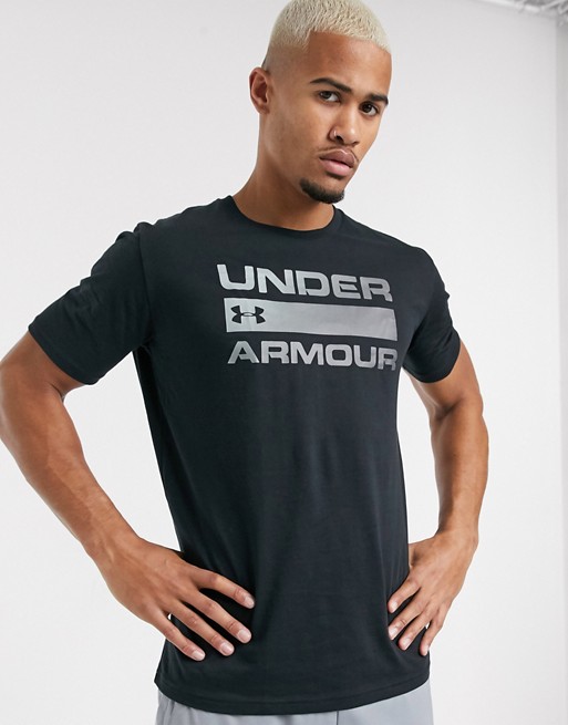 Under Armour Training team logo t-shirt in black