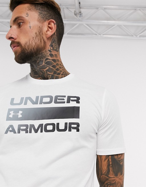 Under Armour Training team logo t-shirt in white