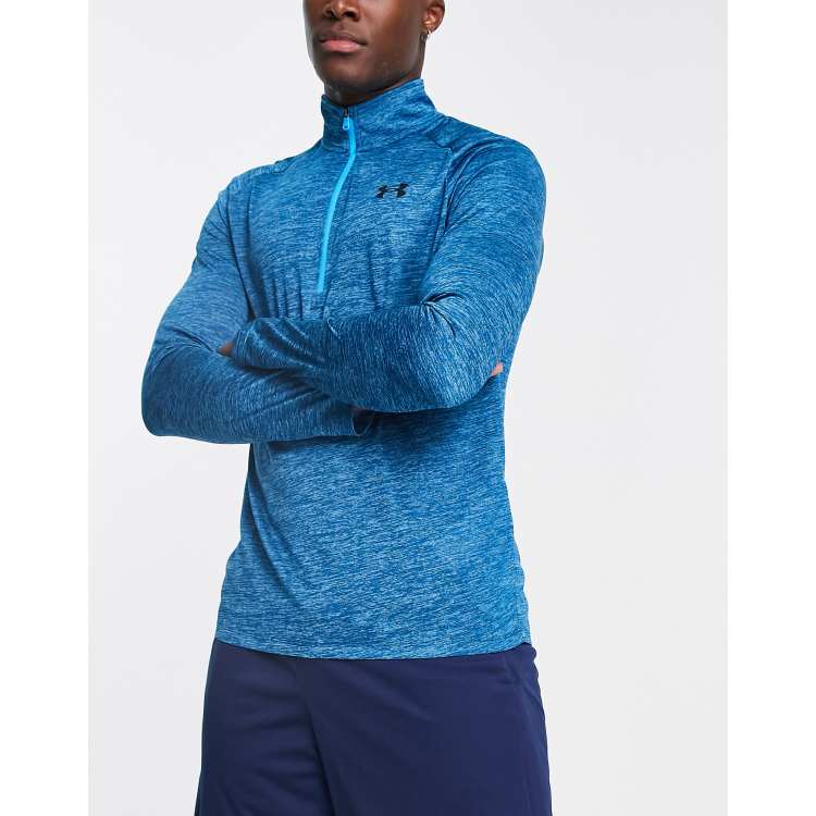 Under armour sale half zip blue