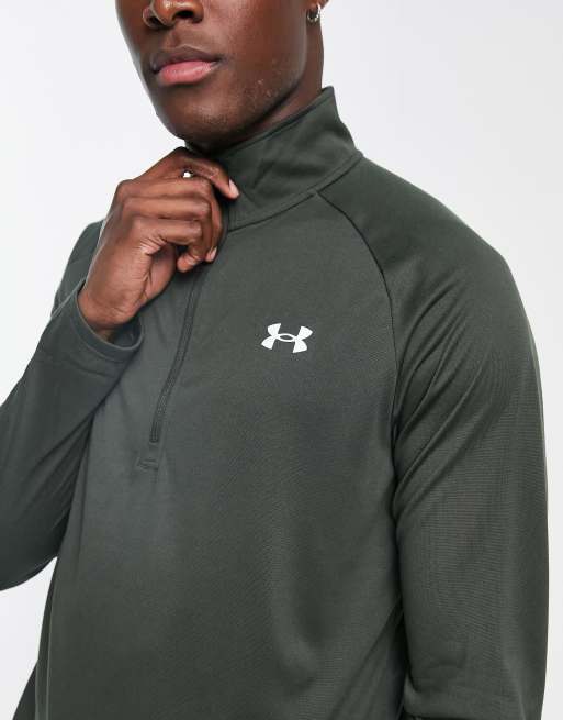 Green under armour store half zip