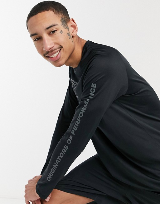 Under Armour Training Tech 2.0 chest logo long sleeve t-shirt in black