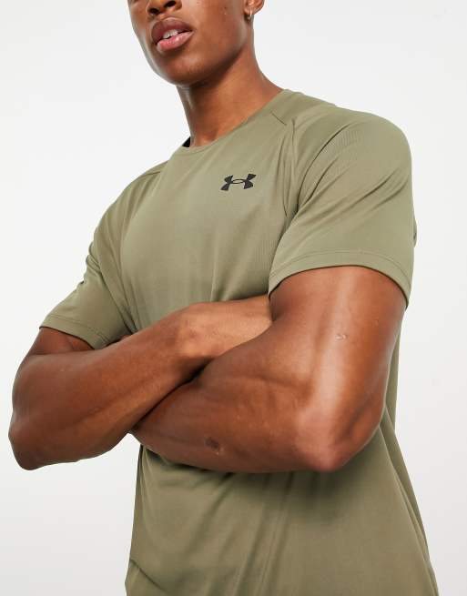 Under armour khaki t on sale shirt