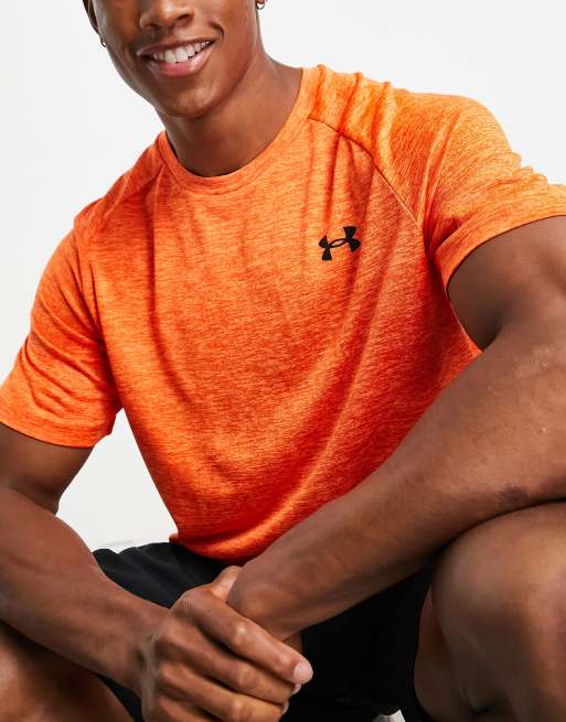 Under armour 2025 neon orange shirt