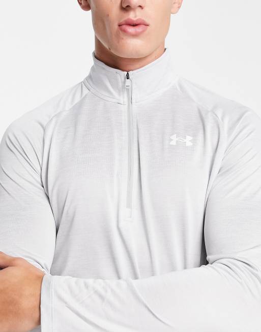 Haut Manches Longues 1/2 Zip Under Armour Tech Gris Femme