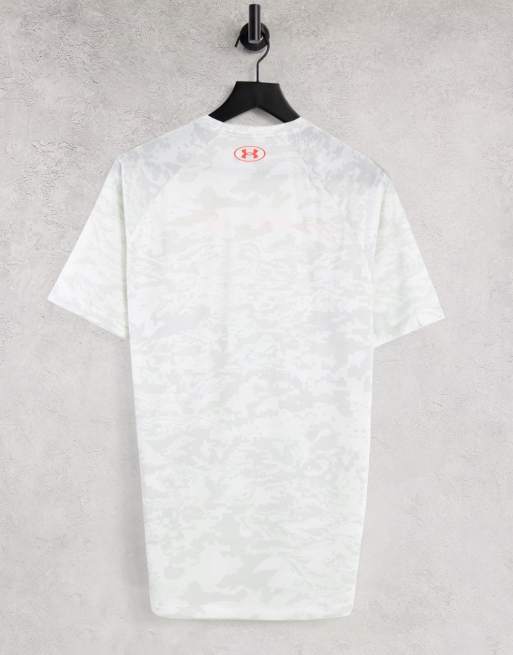 Under Armour Training Tech chest logo t-shirt in white camo