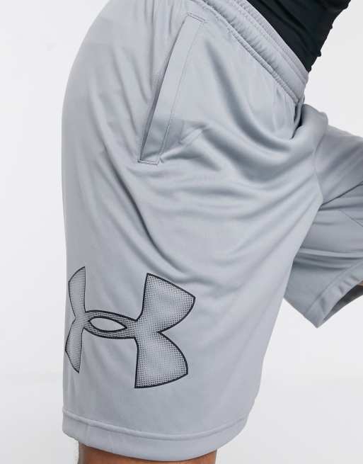 Under Armour – Training Tech – Grå shorts med grafisk logga, 3 av 4