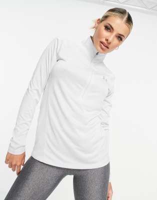Under Armour Training Tech Twist 1/2 zip top in light grey