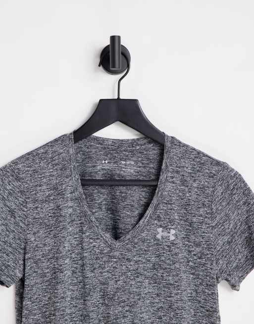 Under Armour Training Tech Twist t-shirt in grey marl, 3 of 4