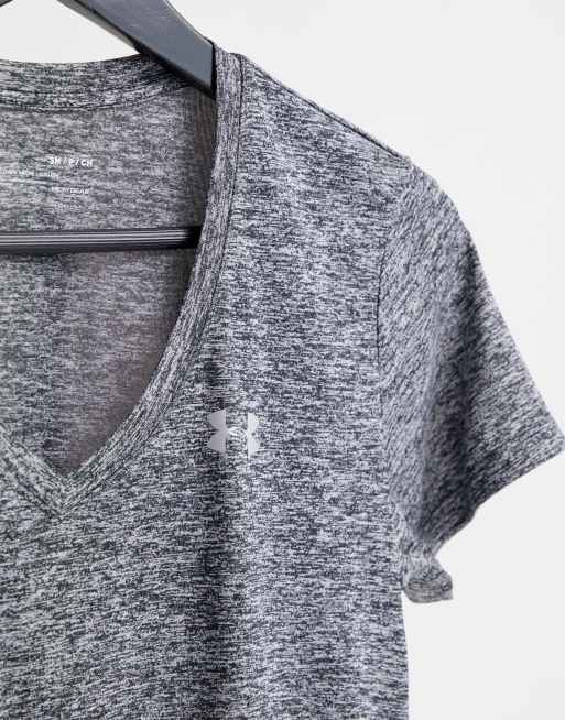 Under Armour Training Tech Twist t-shirt in grey marl, 4 of 4