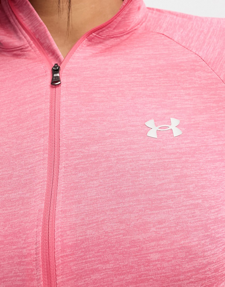 Training Tech Twist - Top rosa con zip corta - Under Armour T-shirt donna  - immagine3