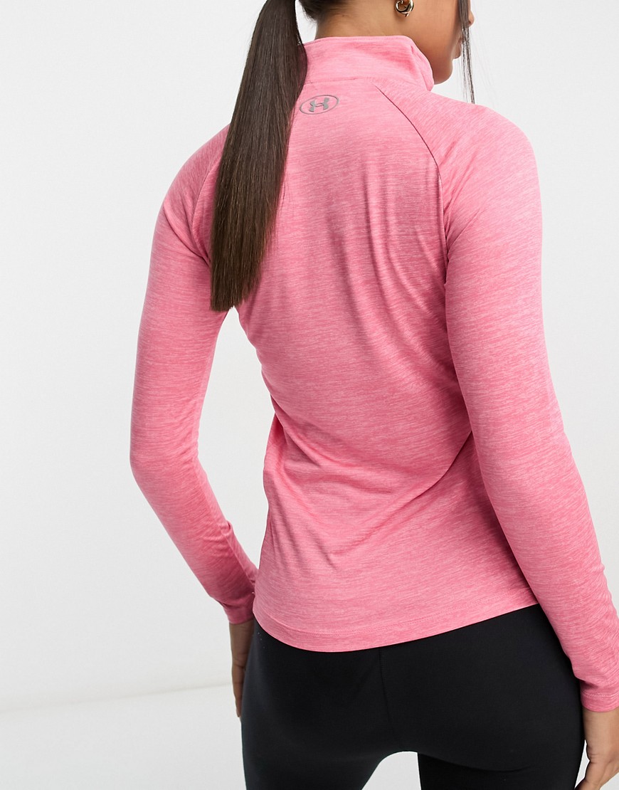 Training Tech Twist - Top rosa con zip corta - Under Armour T-shirt donna  - immagine1