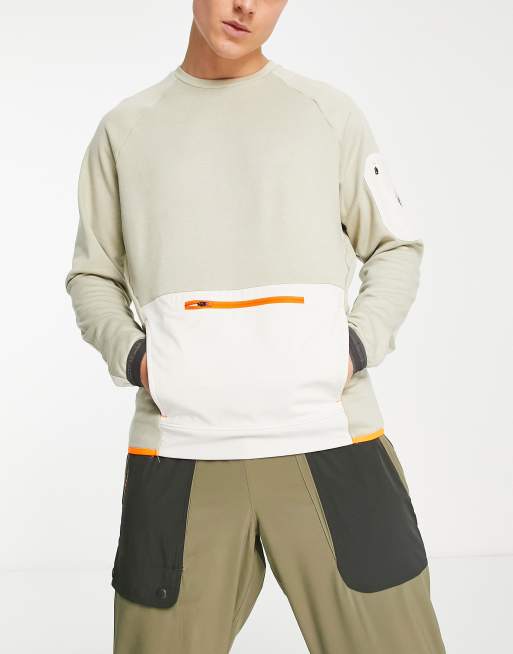 Under Armour Training Terrain sweatshirt with pocket detail in stone