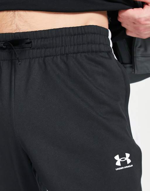 Under Armour Training Tricot colourblock tracksuit bottoms in grey