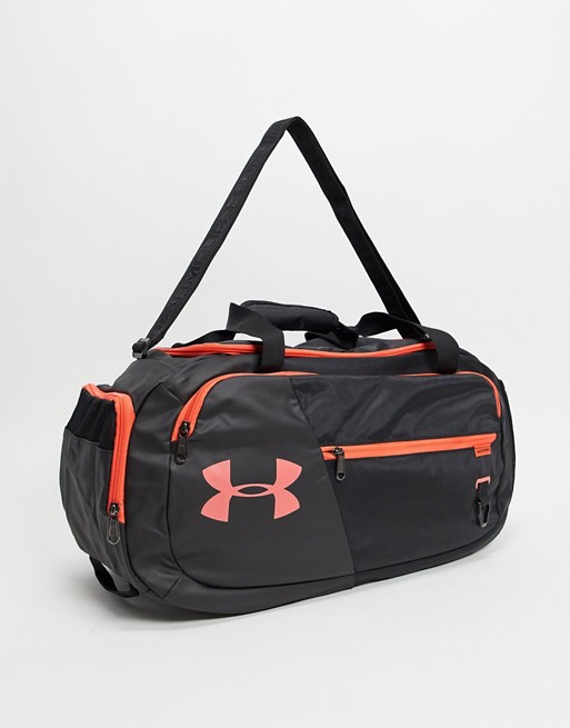 Under Armour Training Undeniable 4.0 small duffle bag in black and red