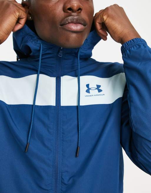 Under armour best sale windbreaker blue