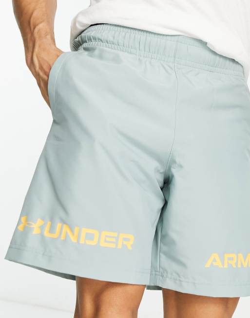 Men's ua woven hot sale graphic wordmark shorts