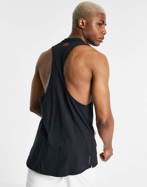 Under Armour Training x Project Rock bull print tank in black