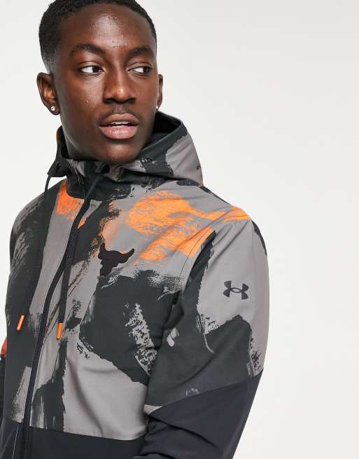 Under Armour Training x Project Rock Legacy windbreaker in black and camo