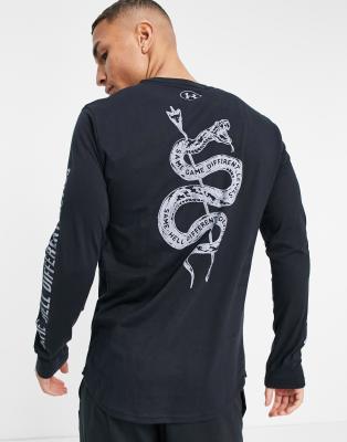 Under Armour Training x Project Rock long sleeve t shirt in black