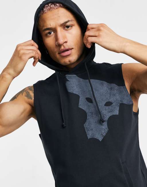 Under armour sleeveless hoodie cheap the rock