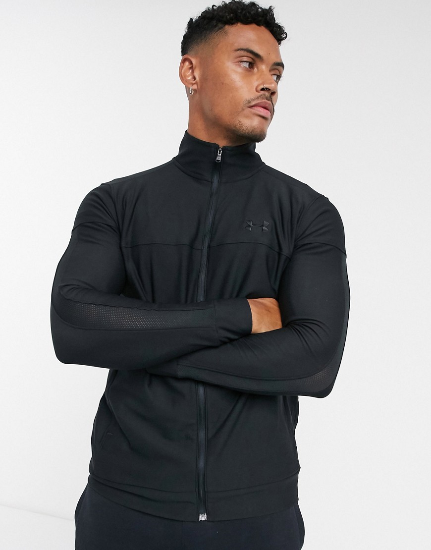Under Armour Training zip-up top in black