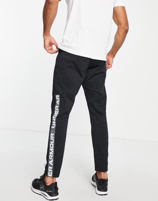 Under Armour Tricot Track Pants Black-White