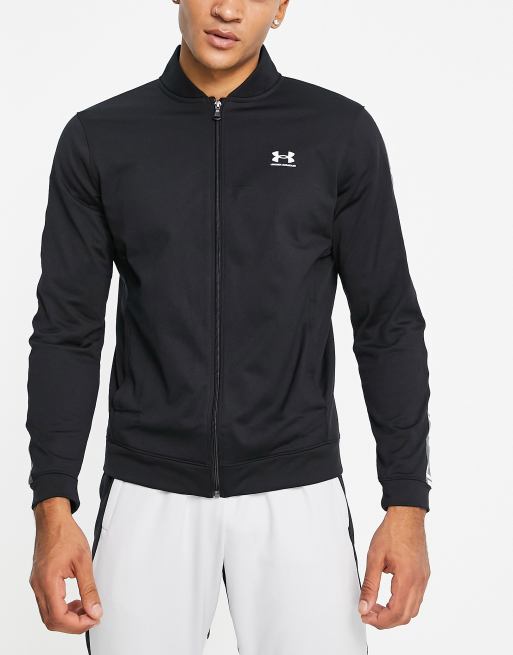 Under Armour Tricot taping jacket in black