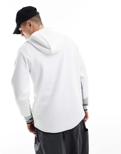 Under Armour Unstoppable Felpa con cappuccio in pile color block color grigio e bianco con zip ASOS