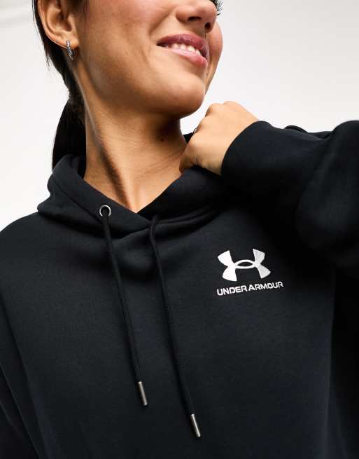 Under Armour Unstoppable Felpa con cappuccio nera in pile