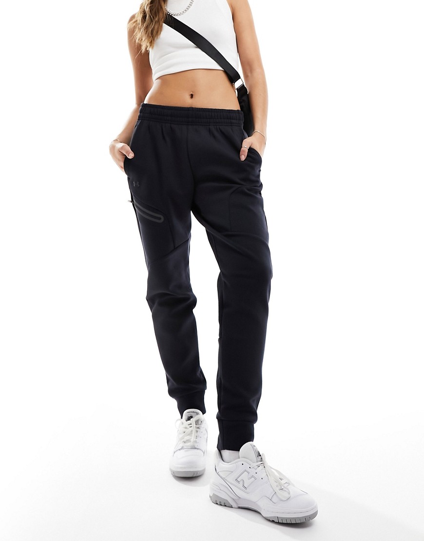 Under Armour Unstoppable fleece joggers in black