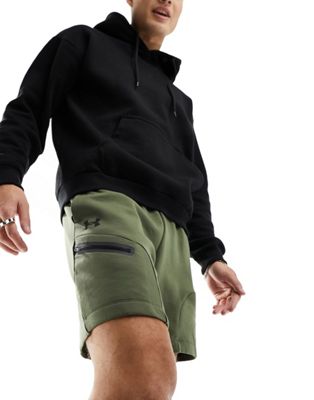 Under Armour Unstoppable fleece joggers in khaki-Green