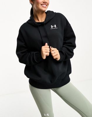 Under Armour Unstoppable oversized fleece hoodie in black - ASOS Price Checker