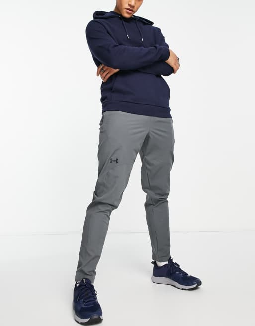 Under Armour – Unstoppable – Schmal zulaufende Jogginghose in Dunkelgrau