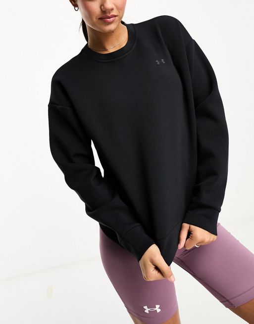 Under Armour – Unstoppable – Sweatshirt aus Fleece in Schwarz