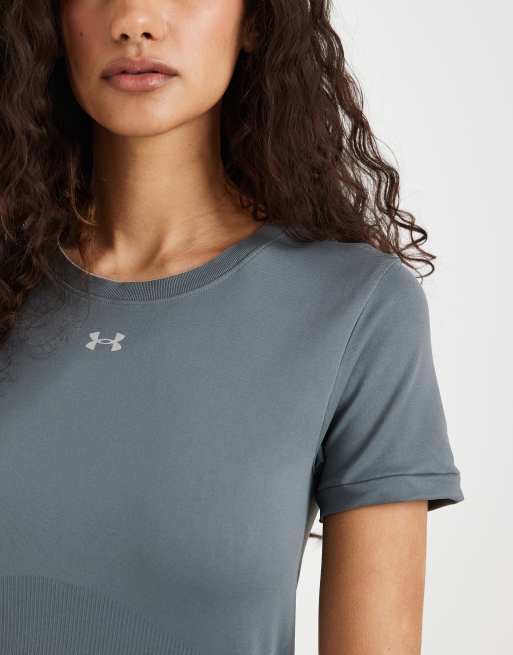 Under Armour – Vanish – Grön t-shirt i seamless design med korta ärmar, 3 av 4