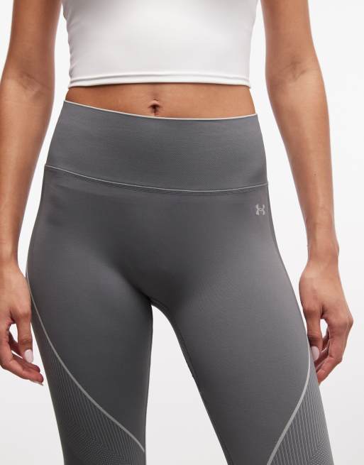Under Armour - Vanish - Leggings senza cuciture verde argilla, 3 di 5