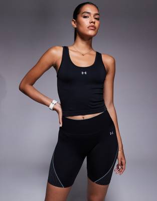 Under Armour - Vanish - Nahtlose Shorts in Schwarz und Stahlgrau