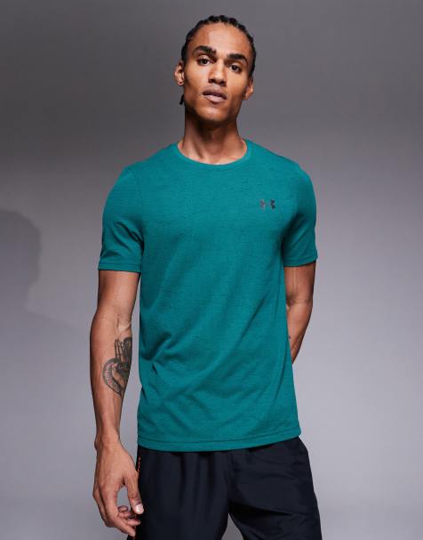 Under Armour – Vanish – Novelty – Blågrön t-shirt med korta ärmar och sömlös design - view 1
