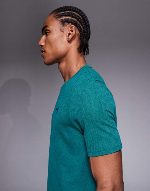 Under Armour – Vanish – Novelty – Blågrön t-shirt med korta ärmar och sömlös design, 3 av 5